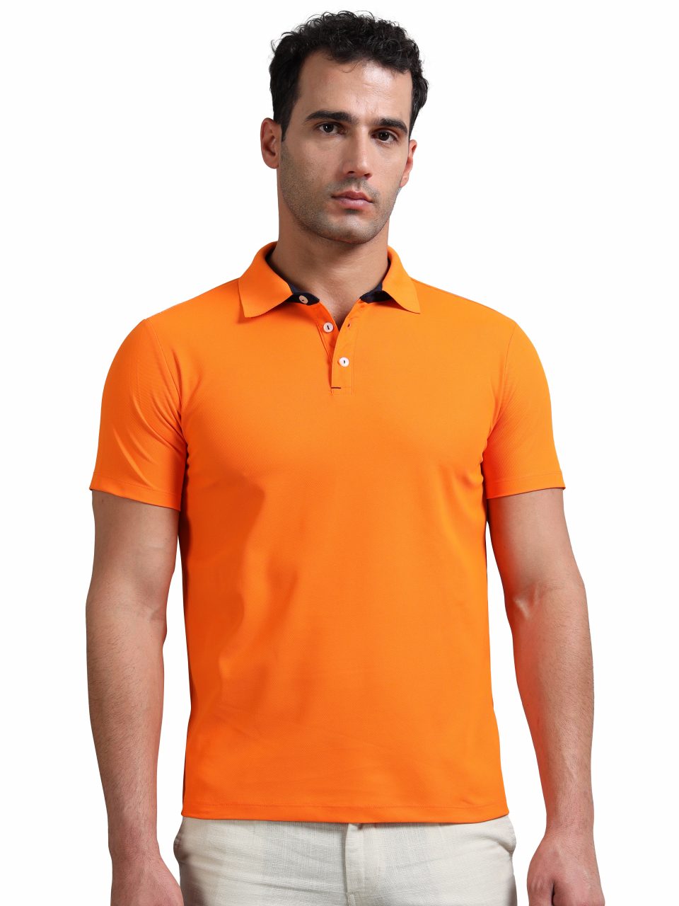 UBIQ Workleisure Polo Tshirt I Wrinkle Resistant I 200 GSM I Marigold Orange