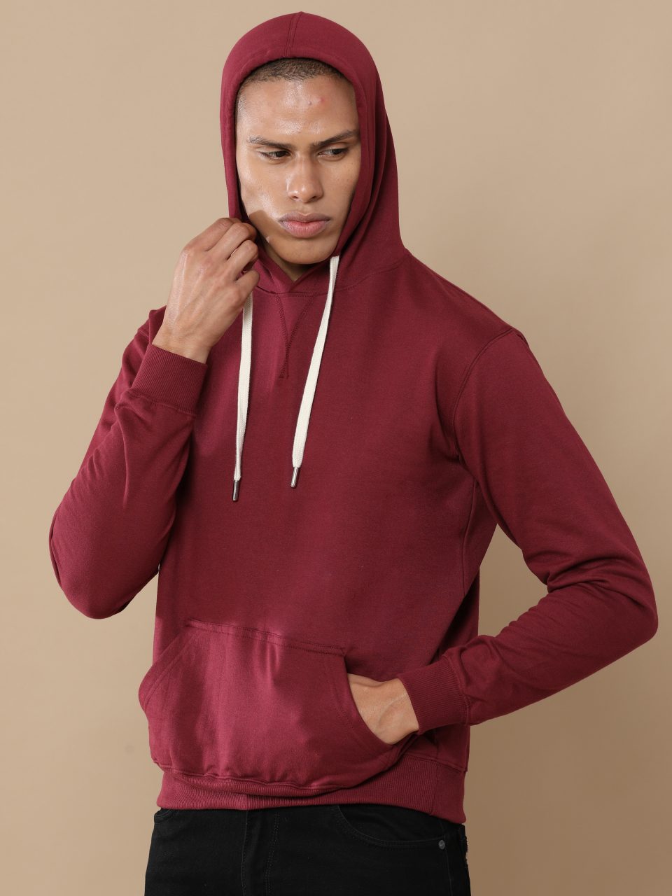 UBIQ Eco-Friendly Hoodie for Men & Women I Sustainable Cotton Poly I 300 GSM I Burgundy Red