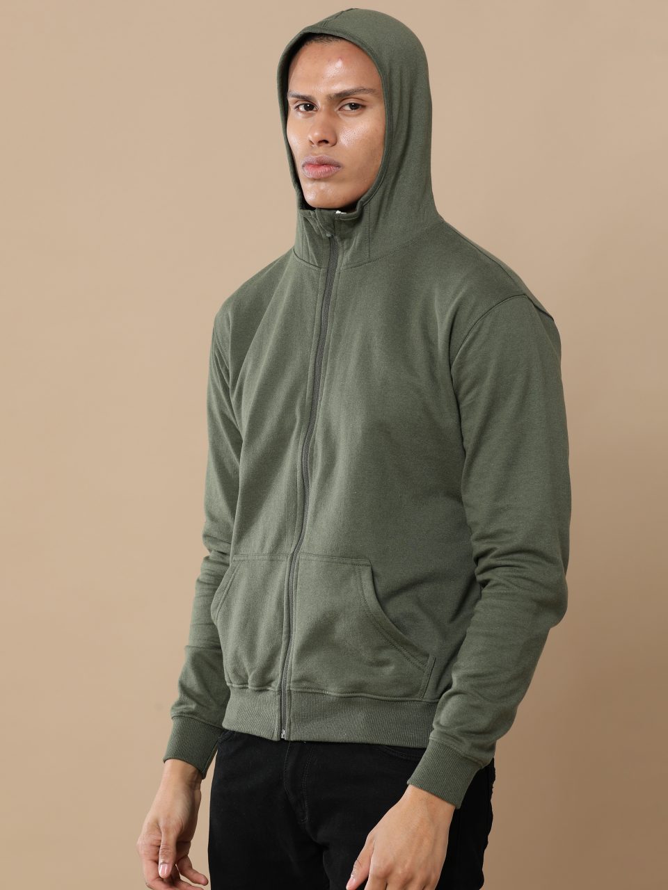 UBIQ Eco-Friendly 2 in 1 Zipper Hoodie I Sustainable Cotton Poly I 300 GSM I Olive Green