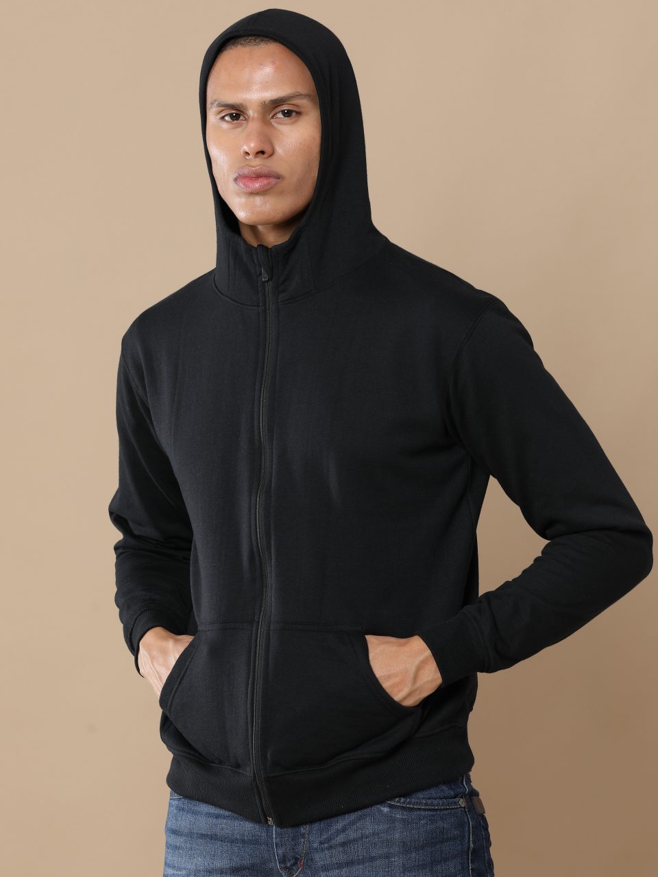 UBIQ Eco-Friendly 2 in 1 Zipper Hoodie I Sustainable Cotton Poly I 300 GSM I Crimson Black
