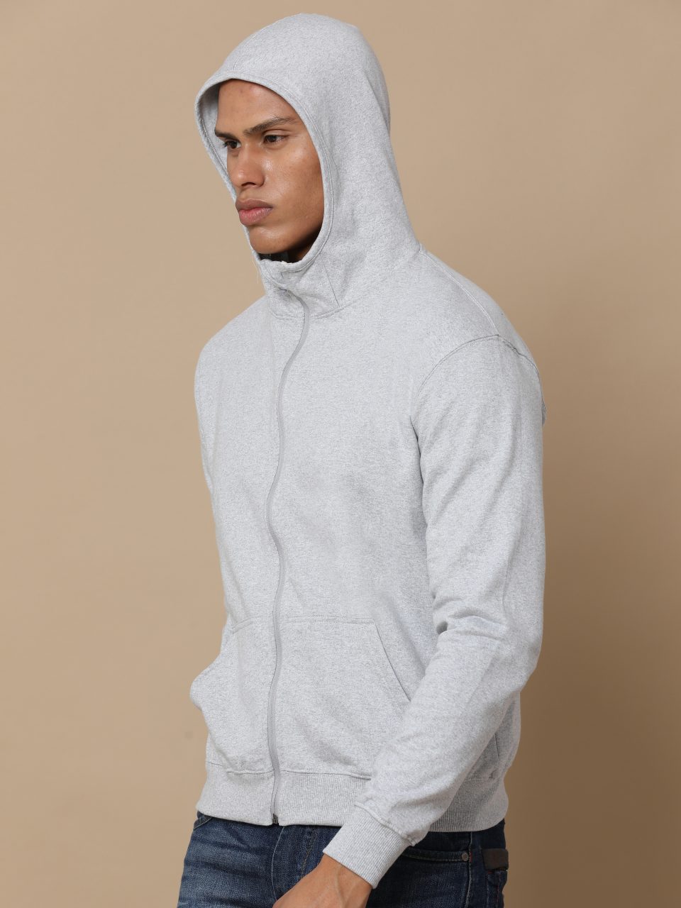 UBIQ Eco-Friendly 2 in 1 Zipper Hoodie I Sustainable Cotton Poly I 300 GSM I Silver grey