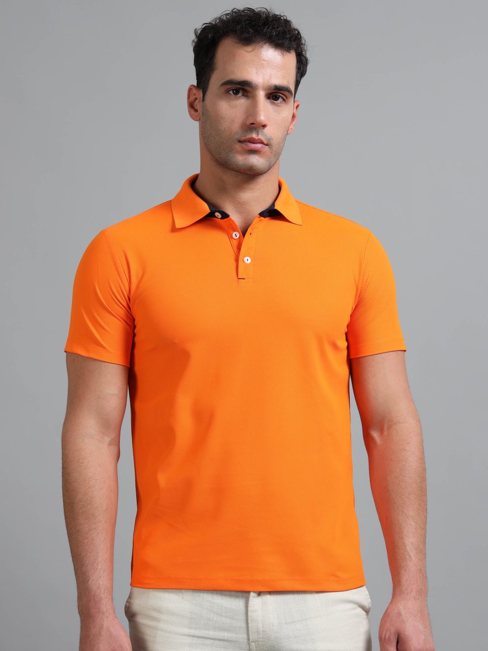 UBIQ Workleisure Polo Tshirt I Wrinkle Resistant I 200 GSM I Marigold Orange